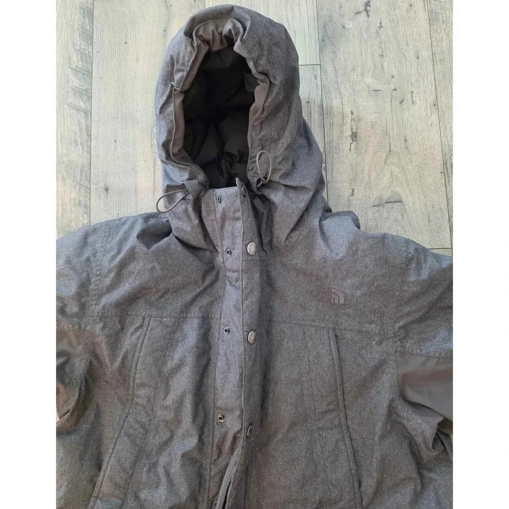 The North Face Mountain Range Down Insulated Winter Jacket Gray Mens Size Medium